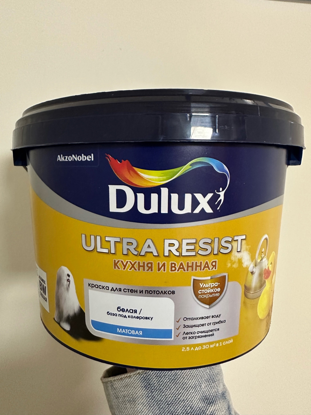 Dulux Кухни и Ванные - Прочная краска для влажных помещений